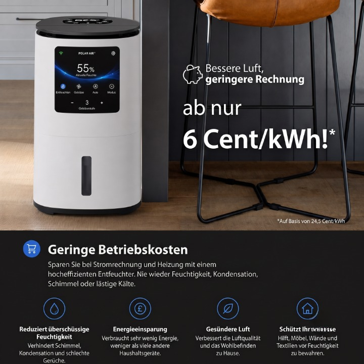 PolarAir – Mobiles Klimagerät 18.000 BTU | Kühlen & Heizenno