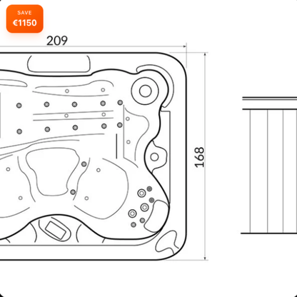 Hydropool BL-837 — Outdoor Hydromassage Spa