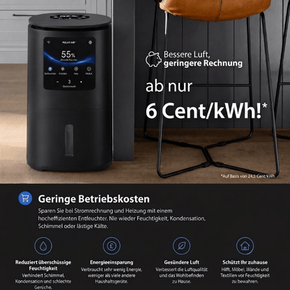 PolarAir – Mobiles Klimagerät 18.000 BTU | Kühlen & Heizenno (schwarz)