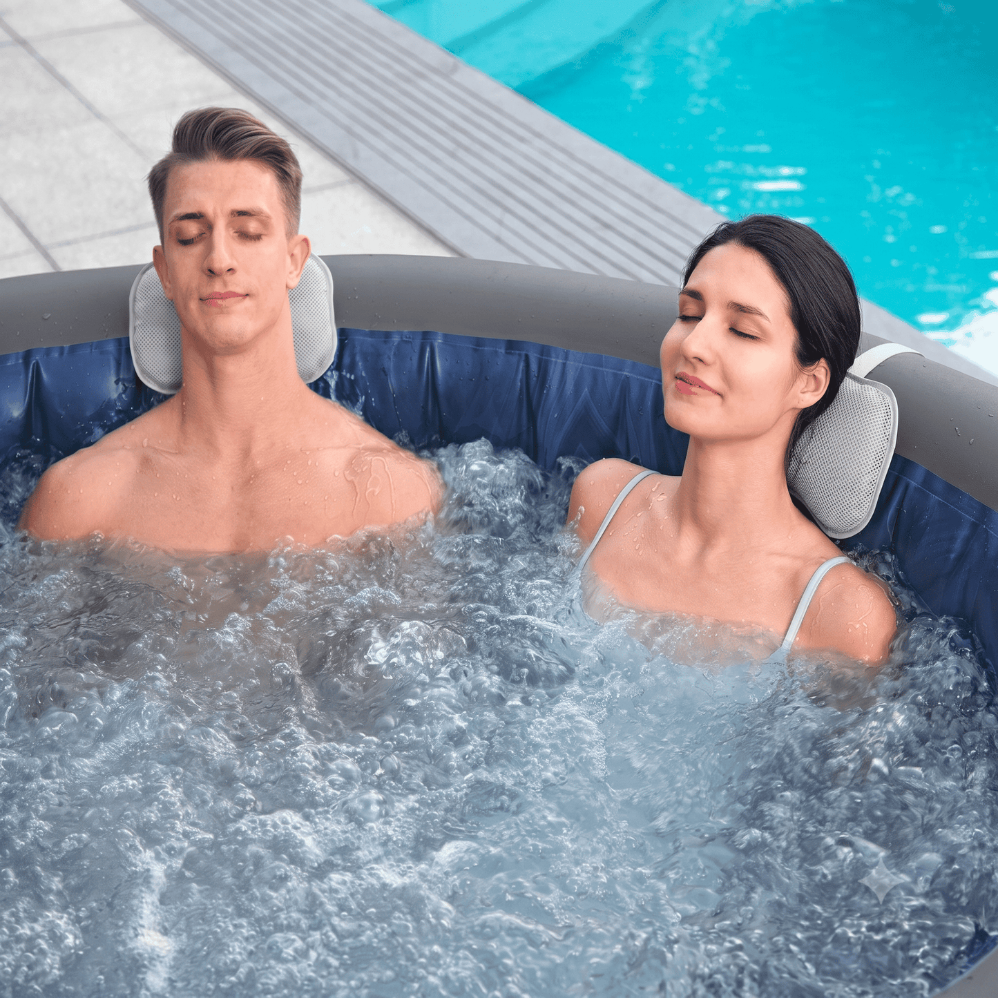 Aufblasbarer Whirlpool für 7 Personen mit Massagedüsen