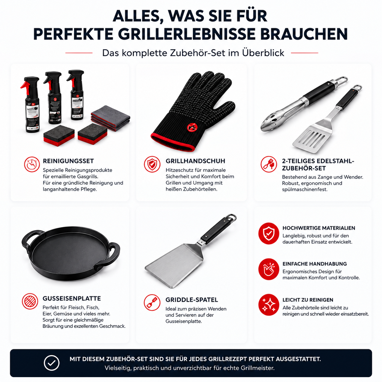 Gasgrill Flame Pro G-435 mit 5 Brennern und Seitenkocher