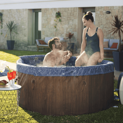 Aufblasbarer Whirlpool 7 Personen – Holzoptik, beheizt