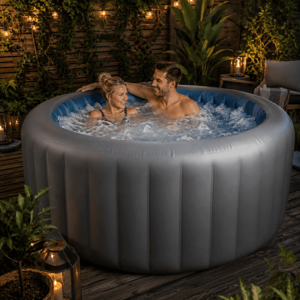 Aufblasbarer Whirlpool für 7 Personen mit Massagedüsen