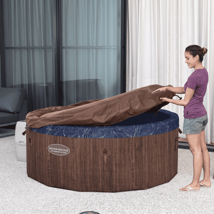 Aufblasbarer Whirlpool 7 Personen – Holzoptik, beheizt